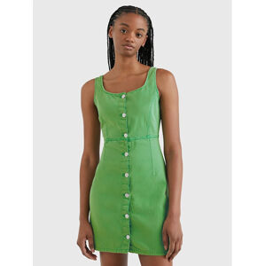 Tommy Jeans dámské zelené šaty  - S (LY3)